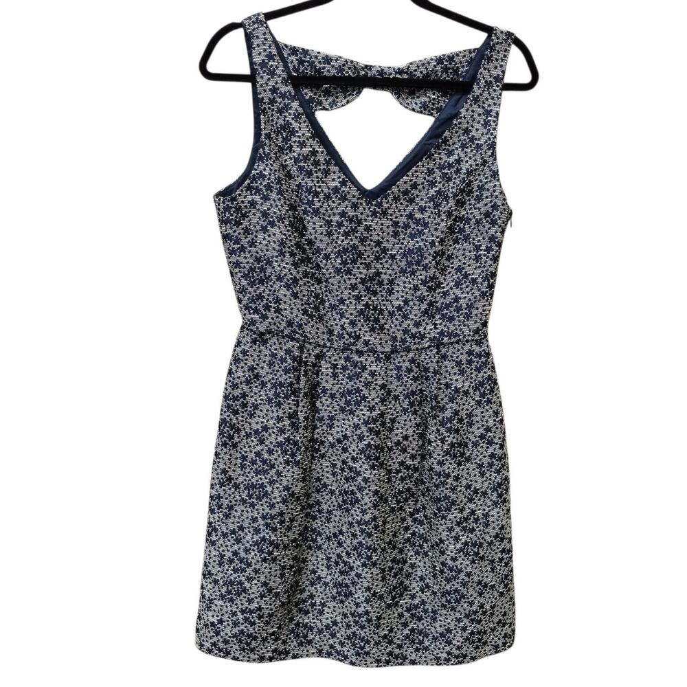 NWT Trina Turk Womens Floral Jacquard Tweed Dress 8 Keyhole Back Garden Party